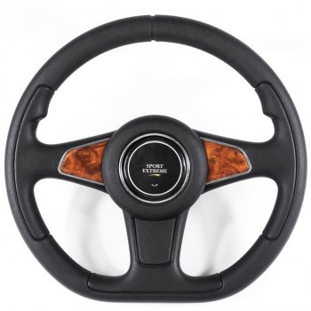 Рулевое колесо Sport Extrim Delux (Ø360 мм) ВИС 2346 ( бортовой,  фургон,) (1998-2025), ВИС 23461 ( бортовой,  фургон,) (1998-2025), Лада 2101 (1970-1988), Лада 2102 (1971-1985), Лада 2103 (1972-1984), Лада 2104 (1984-2012), Лада 2105 (1979-2010), Лада 2106 (1975-2005), Лада 2107 (1982-2012), Лада Нива 4х4  2121 (1977-2019), Лада нива 4х4 ( 2131,  2329,  2121-80,  2121 Бронто,  2121,  2121 (Legend)) (1993-2025) (Дерево)
