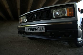 979 р. Накладка на передний бампер Autodemic Лада 2107 (1982-2012) (Текстурная поверхность)  с доставкой в г. Керчь. Увеличить фотографию 2