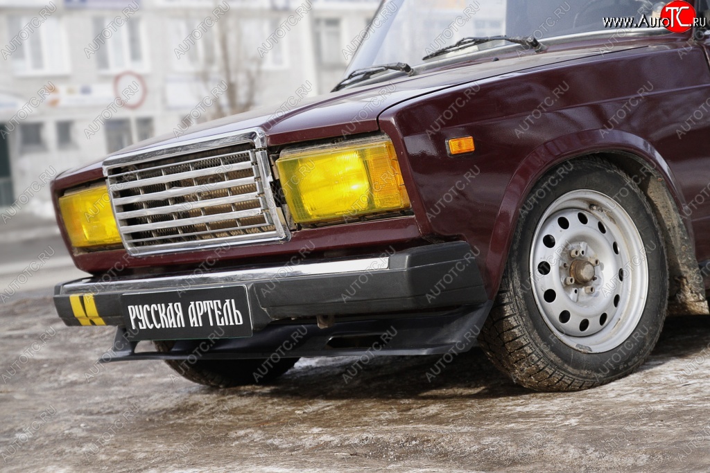 2 359 р. Накладка на передний бампер Вихур RA Лада 2107 (1982-2012) (Поверхность глянец (под окраску), Неокрашенная)  с доставкой в г. Керчь