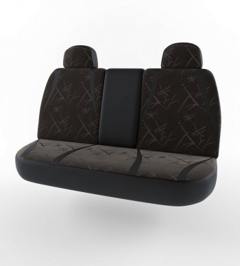 4 249 р. Чехлы для сидений Lord Autofashion Форсаж (экокожа)  Лада 2108 - 2115 (Черный, вставка Велюр Сарния)  с доставкой в г. Керчь. Увеличить фотографию 2