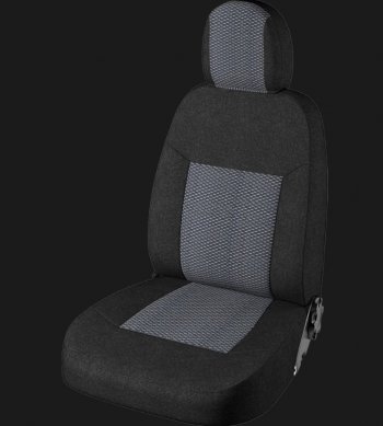 Чехлы для сидений Lord Autofashion Стандарт Плюс (жаккард) Лада 2108 - 2115 (Черный, вставка Ёжик Белый)