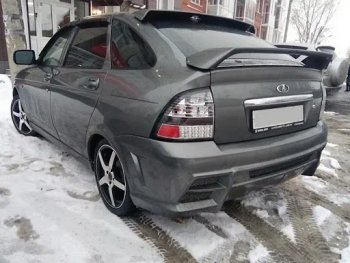2 499 р. Спойлер Кураж (нижний, на скобках)  Лада Приора ( 2172,  21728) (2008-2015) хэтчбек дорестайлинг, купе дорестайлинг, купе рестайлинг (Неокрашенный)  с доставкой в г. Керчь. Увеличить фотографию 3