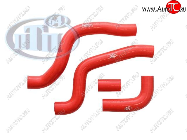 2 249 р. Патрубки радиатора ПТП64 (красный, 4-ёх слойный, армированый) Лада 2112 хэтчбек (1999-2008)  с доставкой в г. Керчь