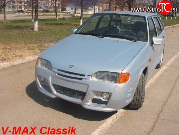 7 799 р. Передний бампер V-MAX Лада 2114 (2001-2014) (Без сетки, Неокрашенный)  с доставкой в г. Керчь