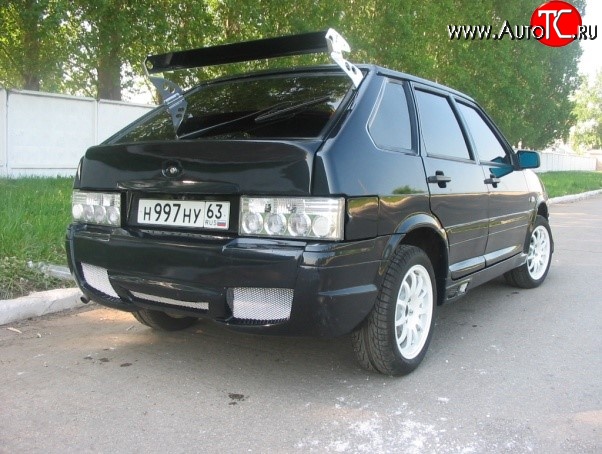 7 799 р. Задний бампер V-MAX  Лада 2114 (2001-2014) (Без сетки, Неокрашенный)  с доставкой в г. Керчь