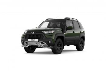 12 649 р. Защита переднего бампера Petroil Tuning (Ø63, волна)  Лада Нива Трэвел (2021-2025) (212300-80) (Нержавейка полированная)  с доставкой в г. Керчь. Увеличить фотографию 2