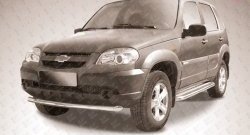 Одинарная защита переднего бампера из трубы диаметром 57 мм Slitkoff Chevrolet Niva  2123 (2009-2020), Лада 2123 (Нива Шевроле) (2009-2021)