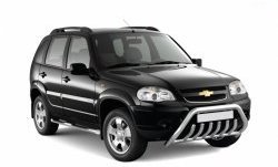 12 899 р. Защита порогов из трубы Ø63 мм с проступью Petroil Tuning  Chevrolet Niva  2123 (2009-2020), Лада 2123 (Нива Шевроле) (2009-2021) (Нержавеющая полированная сталь)  с доставкой в г. Керчь. Увеличить фотографию 5