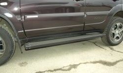 Алюминиевые пороги Металл Дизайн Chevrolet Niva  2123 (2009-2020), Лада 2123 (Нива Шевроле) (2009-2021)
