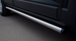 77 999 р. Защита порогов из круглой трубы диаметром 76 мм (дорестайлинг) Russtal Chevrolet Niva 2123 дорестайлинг (2002-2008) (Защита порогов с со скосами на торцах (вариант 1))  с доставкой в г. Керчь. Увеличить фотографию 2