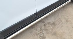 77 999 р. Защита порогов из круглой трубы диаметром 76 мм (дорестайлинг) Russtal Chevrolet Niva 2123 дорестайлинг (2002-2008) (Защита порогов с со скосами на торцах (вариант 1))  с доставкой в г. Керчь. Увеличить фотографию 3