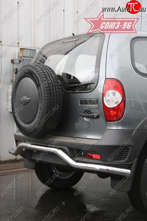 7 199 р. Защита заднего бампера Souz-96 v1 (d60) Chevrolet Niva 2123 рестайлинг (2009-2020)  с доставкой в г. Керчь
