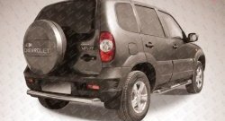 Одинарная защита заднего бампера из трубы диаметром 76 мм Slitkoff Chevrolet Niva  2123 (2009-2020), Лада 2123 (Нива Шевроле) (2009-2021)