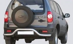 Фигурная защита заднего бампера (d63.5 мм) Металл Дизайн Chevrolet Niva  2123 (2009-2020), Лада 2123 (Нива Шевроле) (2009-2021)
