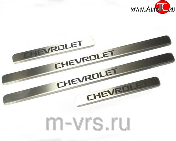 669 р. Накладки на порожки автомобиля M-VRS (нанесение надписи методом окраски) Лада 2123 (Нива Шевроле) дорестайлинг (2002-2008)  с доставкой в г. Керчь