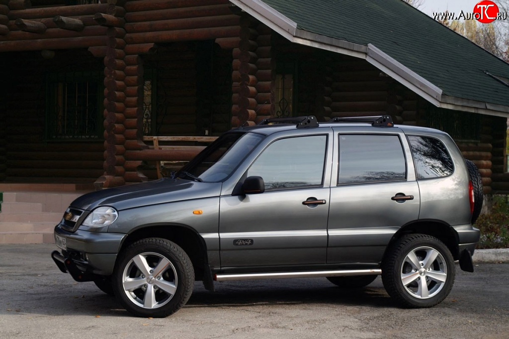 6 399 р. Багажная система Etna  Chevrolet Niva  2123 (2009-2020), Лада 2123 (Нива Шевроле) (2002-2021), Лада Нива Трэвел (2021-2025) (Сталь с покрытием (черный))  с доставкой в г. Керчь
