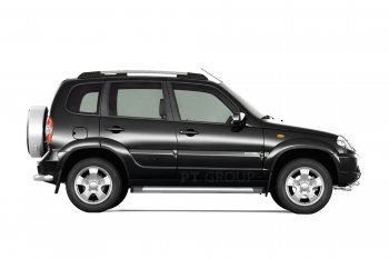 6 379 р. Рейлинги Petroil Tuning Комфорт Chevrolet Niva 2123 рестайлинг (2009-2020) (Серебристый муар)  с доставкой в г. Керчь. Увеличить фотографию 2