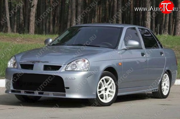 5 649 р. Накладка на передний бампер CT Лада Приора 2171 универсал дорестайлинг  (2008-2014) (Неокрашенная)  с доставкой в г. Керчь