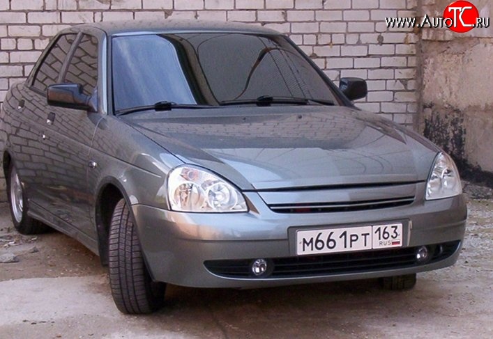 949 р. Решётка радиатора КМ-III Лада Приора 2172 хэтчбек дорестайлинг (2008-2014) (Неокрашенная)  с доставкой в г. Керчь
