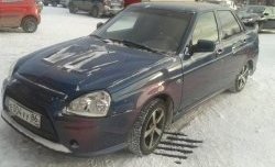 9 399 р. Передний бампер Lancer Style Лада Приора 2172 хэтчбек дорестайлинг (2008-2014) (Неокрашенный)  с доставкой в г. Керчь. Увеличить фотографию 8
