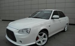 Передний бампер Lancer Style Лада Приора ( 2170,  2171,  2172,  21728) (2007-2018) седан дорестайлинг, универсал дорестайлинг , хэтчбек дорестайлинг, купе дорестайлинг, купе рестайлинг, седан рестайлинг, универсал рестайлинг, хэтчбек рестайлин