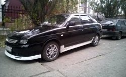 2 599 р. Накладка Фанат-Спорт v1 Люкс на передний бампер Лада Приора 2172 хэтчбек дорестайлинг (2008-2014) (Неокрашенная)  с доставкой в г. Керчь. Увеличить фотографию 5
