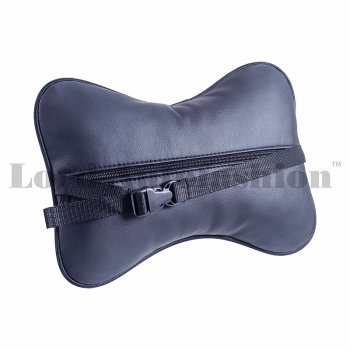 349 р. Подушка-косточка Lord Autofashion Байрон (экокожа, 1 шт.)   (Коричневый, строчка бежевая)  с доставкой в г. Керчь. Увеличить фотографию 2