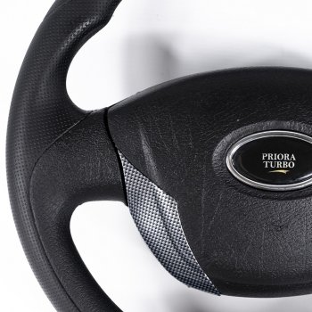 3 389 р. Рулевое колесо Turbo (Ø360 мм)  Лада Приора ( 2170,  2171,  2172,  21728) (2007-2018) седан дорестайлинг, универсал дорестайлинг , хэтчбек дорестайлинг, купе дорестайлинг, купе рестайлинг, седан рестайлинг, универсал рестайлинг, хэтчбек рестайлин (Карбон)  с доставкой в г. Керчь. Увеличить фотографию 7