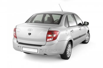 Накладка защитная на задний бампер Petroil Tuning Лада Гранта  2190 (2011-2017) седан дорестайлинг (Текстурная поверхность)