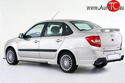 2 749 р. Накладка Sport-Style на задний бампер Лада Гранта 2190  дорестайлинг (2011-2017) (Неокрашенная)  с доставкой в г. Керчь