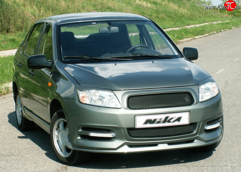 5 199 р. Передний бампер Nika-Sport  Лада Гранта ( 2190,  2191) (2011-2017) седан дорестайлинг, лифтбэк дорестайлинг  (Неокрашенный)  с доставкой в г. Керчь