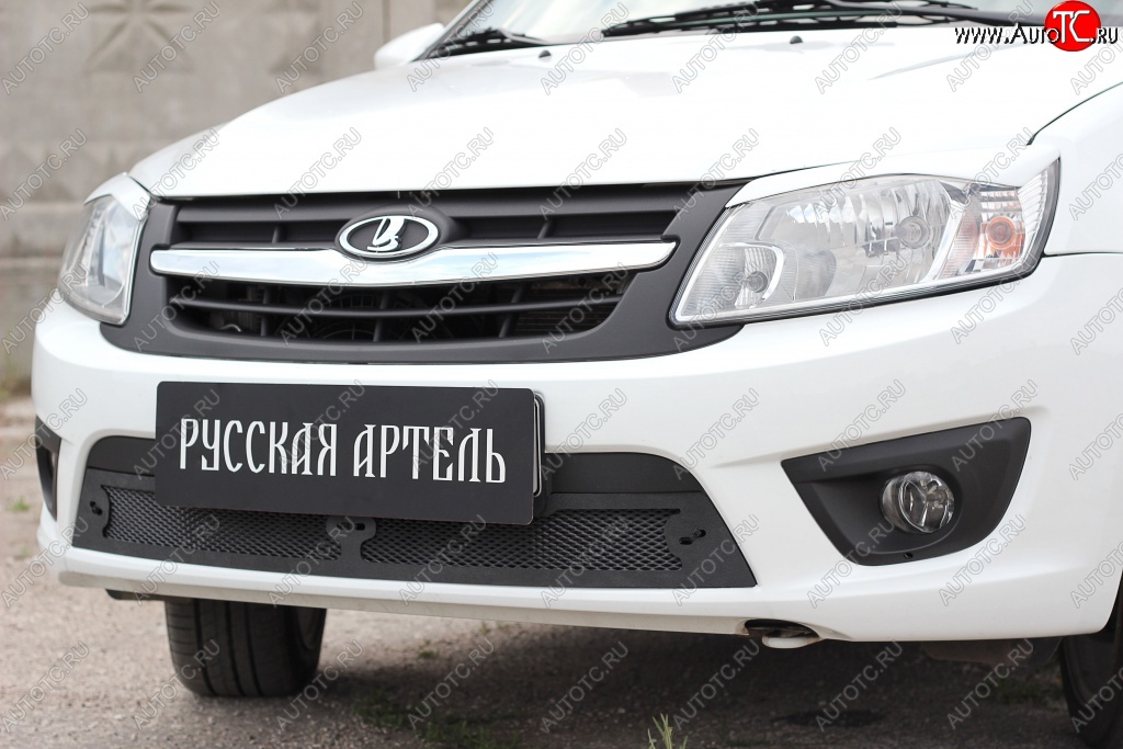 1 939 р. Защитная сетка решетки переднего бампера РА  Лада Гранта  2190 (2011-2017) седан дорестайлинг  с доставкой в г. Керчь
