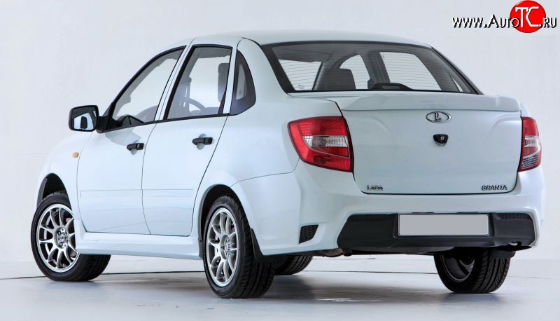 11 499 р. Задний бампер GTS Лада Гранта 2190  дорестайлинг (2011-2017) (Неокрашенный)  с доставкой в г. Керчь