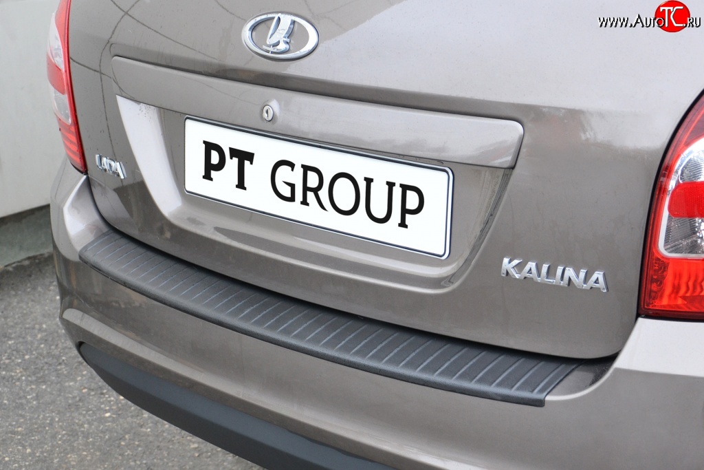 1 119 р. Накладка защитная на задний бампер Petroil Tuning  Лада Калина  2194 (2014-2018) универсал (Текстурная поверхность)  с доставкой в г. Керчь