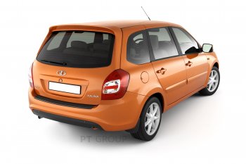 1 119 р. Накладка защитная на задний бампер Petroil Tuning  Лада Гранта FL  2194 - Калина  2194 (Текстурная поверхность)  с доставкой в г. Керчь. Увеличить фотографию 2