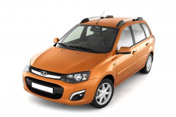 5 319 р. Рейлинги усиленные Petroil Tuning  Лада Калина  2194 (2014-2018) (Серебристый муар)  с доставкой в г. Керчь. Увеличить фотографию 2