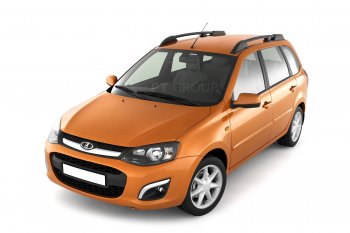 5 319 р. Рейлинги усиленные Petroil Tuning  Лада Калина  2194 (2014-2018) (Черный муар)  с доставкой в г. Керчь. Увеличить фотографию 2