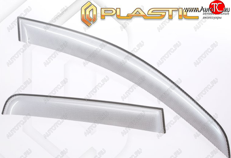 2 159 р. Дефлектора окон CA-Plastic  Лада Нива Трэвел (2021-2025) (212300-80) (Шелкография серебро, Без хром молдинга)  с доставкой в г. Керчь
