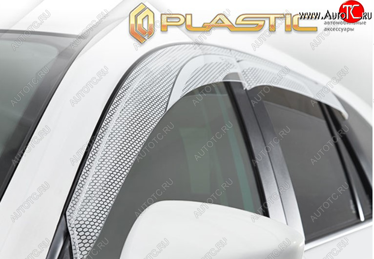 2 159 р. Дефлектора окон CA-Plastic  Лада Нива Трэвел (2021-2025) (212300-80) (Серия Art белая, Без хром молдинга)  с доставкой в г. Керчь