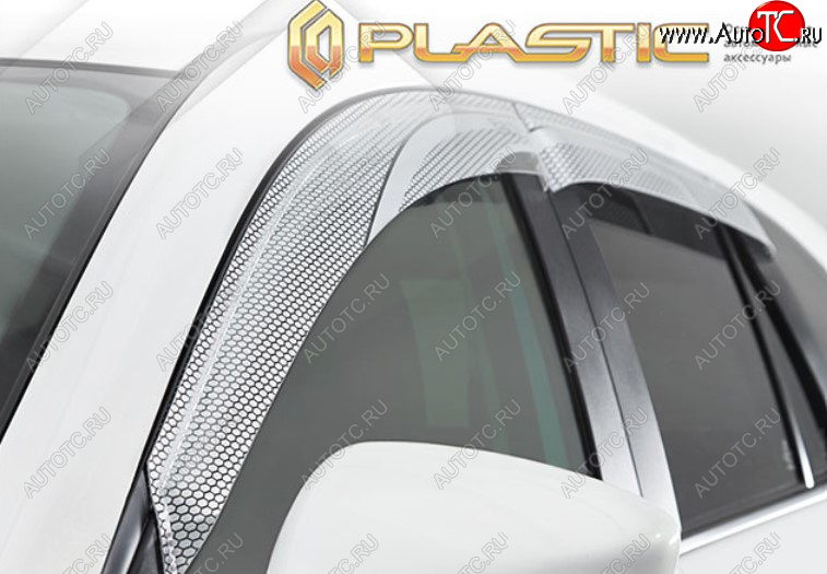 2 159 р. Дефлектора окон CA-Plastic  Лада Нива Трэвел (2021-2025) (212300-80) (Серия Art серебро, Без хром молдинга)  с доставкой в г. Керчь