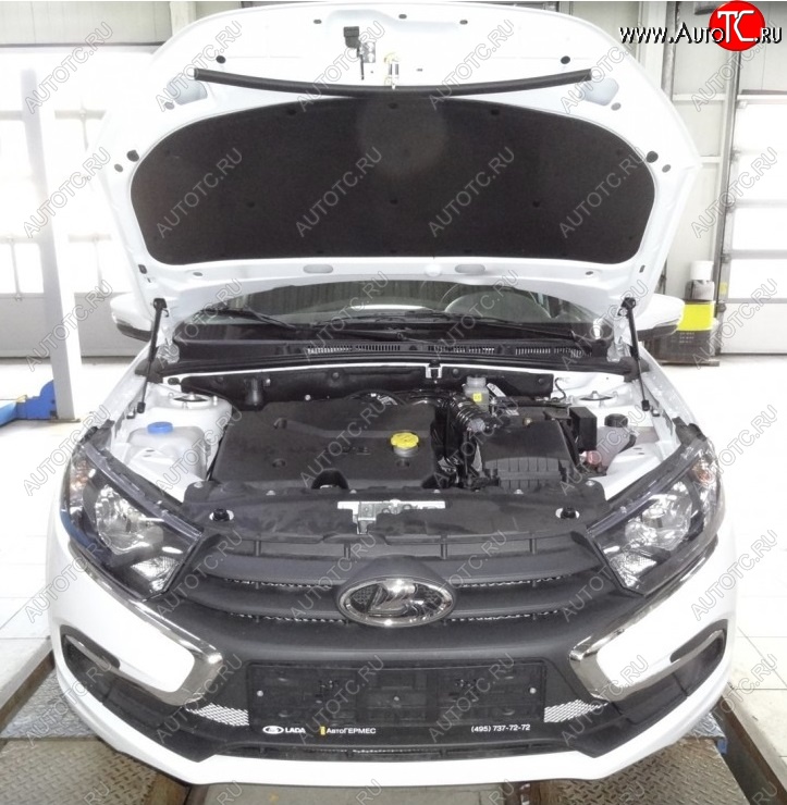 2 299 р. Упоры капота Russtal Лада Гранта FL 2190 седан рестайлинг (2018-2025)  с доставкой в г. Керчь