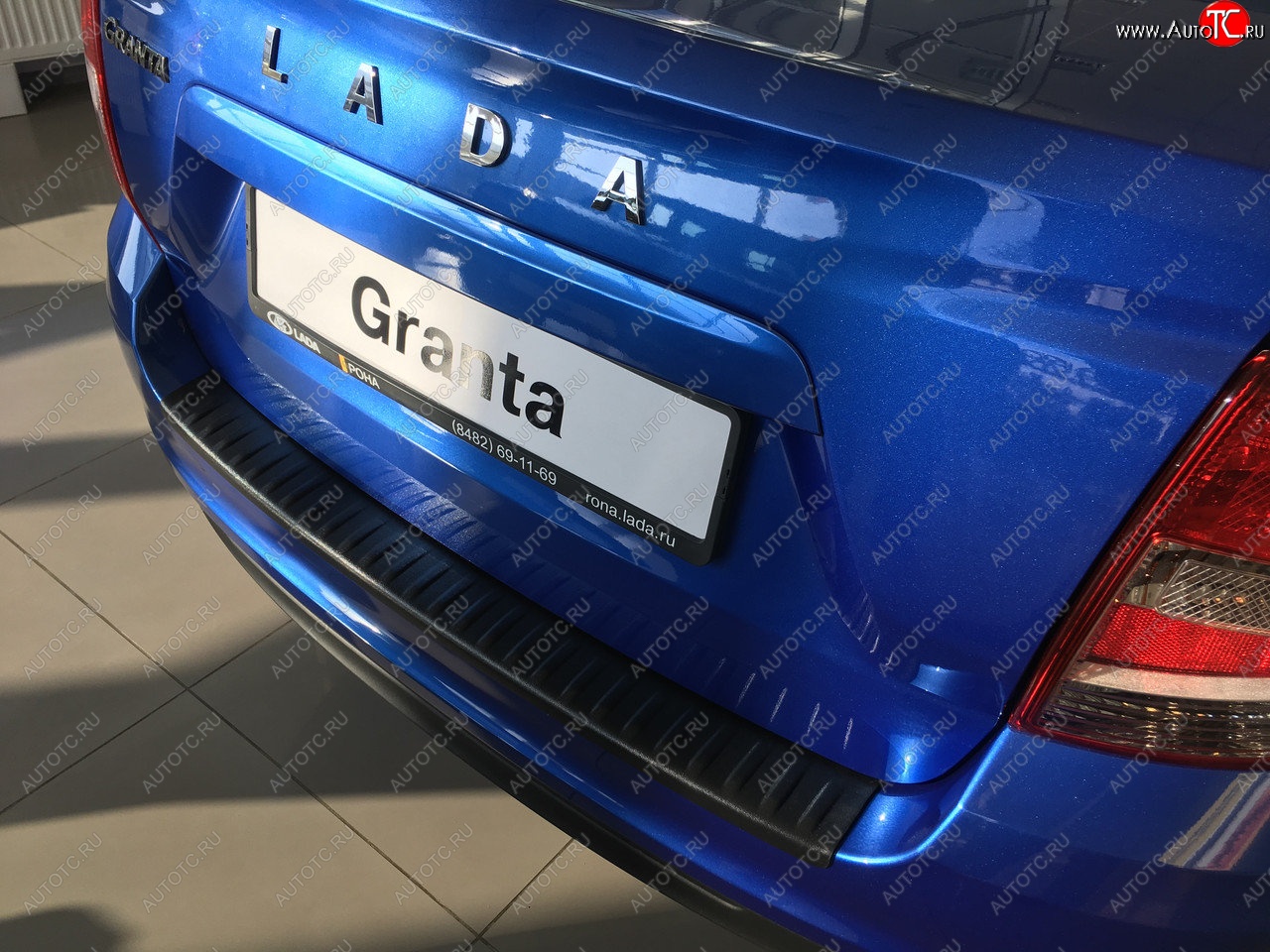1 089 р. Накладка защитная на задний бампер АртФорм Лада Гранта FL 2190 седан (2018-2025)  с доставкой в г. Керчь