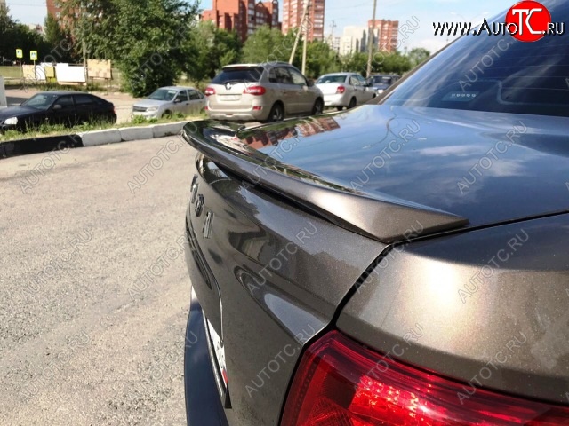 1 649 р. Лип-спойлер Кураж (широкий)  Лада Гранта FL  2190 (2018-2025) седан рестайлинг (Неокрашенный)  с доставкой в г. Керчь