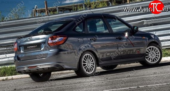 3 699 р. Диффузор заднего бампера TopKontur Design Лада Гранта 2191 лифтбэк дорестайлинг  (2013-2017) (Неокрашенная)  с доставкой в г. Керчь