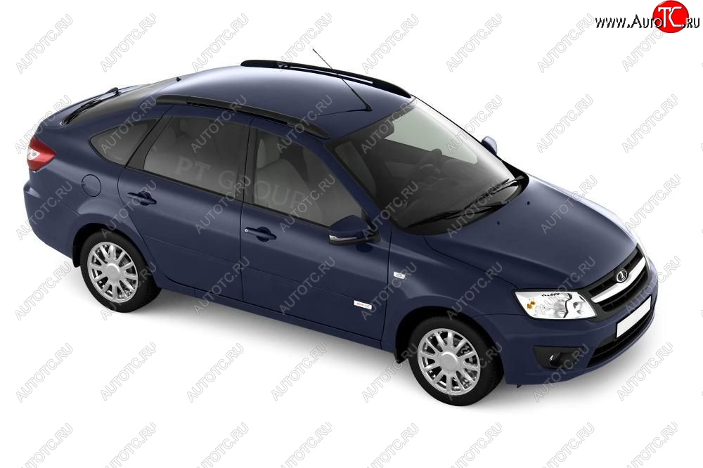 6 329 р. Рейлинги Petroil Tuning Комфорт Лада Гранта 2191 седан дорестайлинг  (2013-2017) (Черный муар)  с доставкой в г. Керчь