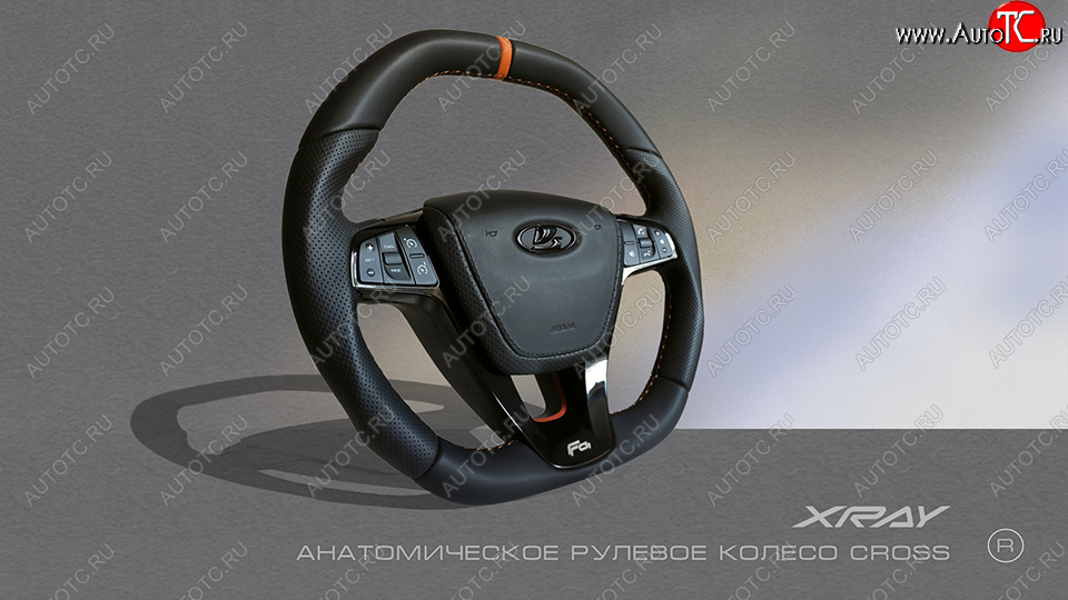 19 399 р. Анатомическое рулевое колесо Cross  Лада XRAY - Ларгус (С подогревом, На базе руля клиента)  с доставкой в г. Керчь