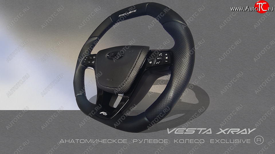 19 699 р. Анатомическое рулевое колесо Exclusive  Лада XRAY - Ларгус (С подогревом, На базе руля клиента)  с доставкой в г. Керчь