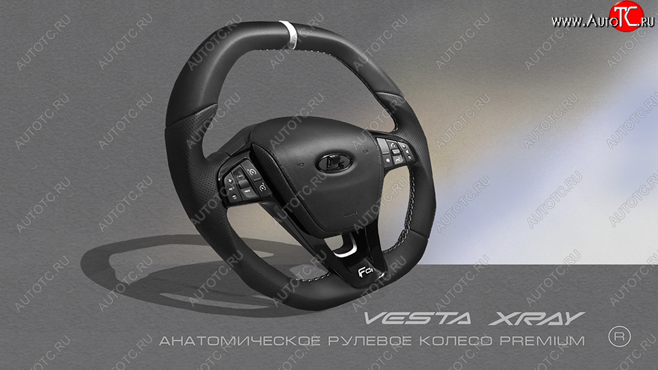 19 399 р. Анатомическое рулевое колесо Premium  Лада XRAY - Ларгус (С подогревом, На базе руля клиента)  с доставкой в г. Керчь