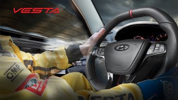 14 659 р. Анатомическое рулевое колесо SPORT Лада Веста 2180 седан дорестайлинг (2015-2023) (Без подогрева, На базе руля клиента)  с доставкой в г. Керчь. Увеличить фотографию 3