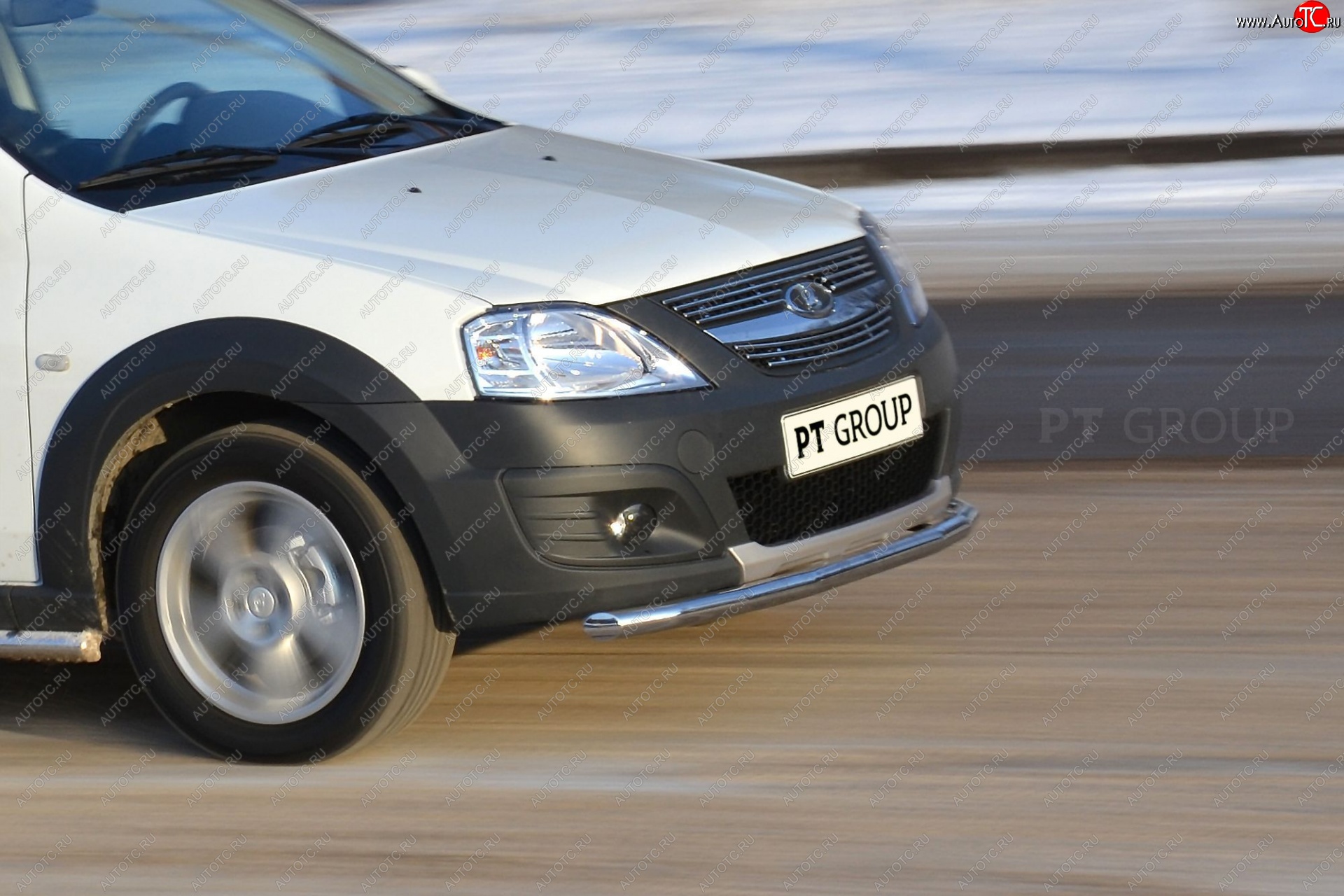 10 599 р. Защита переднего бампера одинарная из трубы d51 мм Cross Petroil Tuning  Лада Ларгус (2012-2021) дорестайлинг R90 (Нержавеющая полированная сталь)  с доставкой в г. Керчь